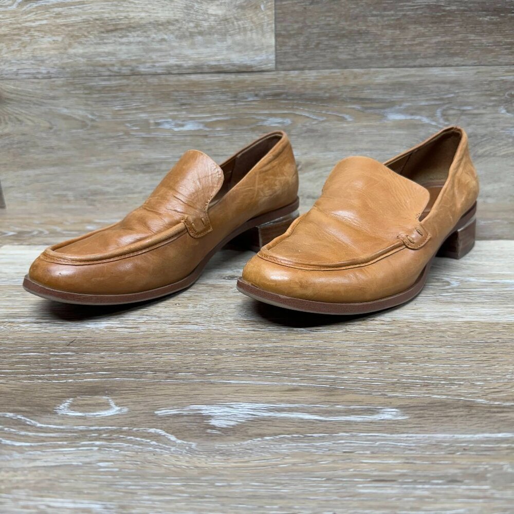 Franco Sarto  L-Bocca Brown Leather Loafers Women's Size 8